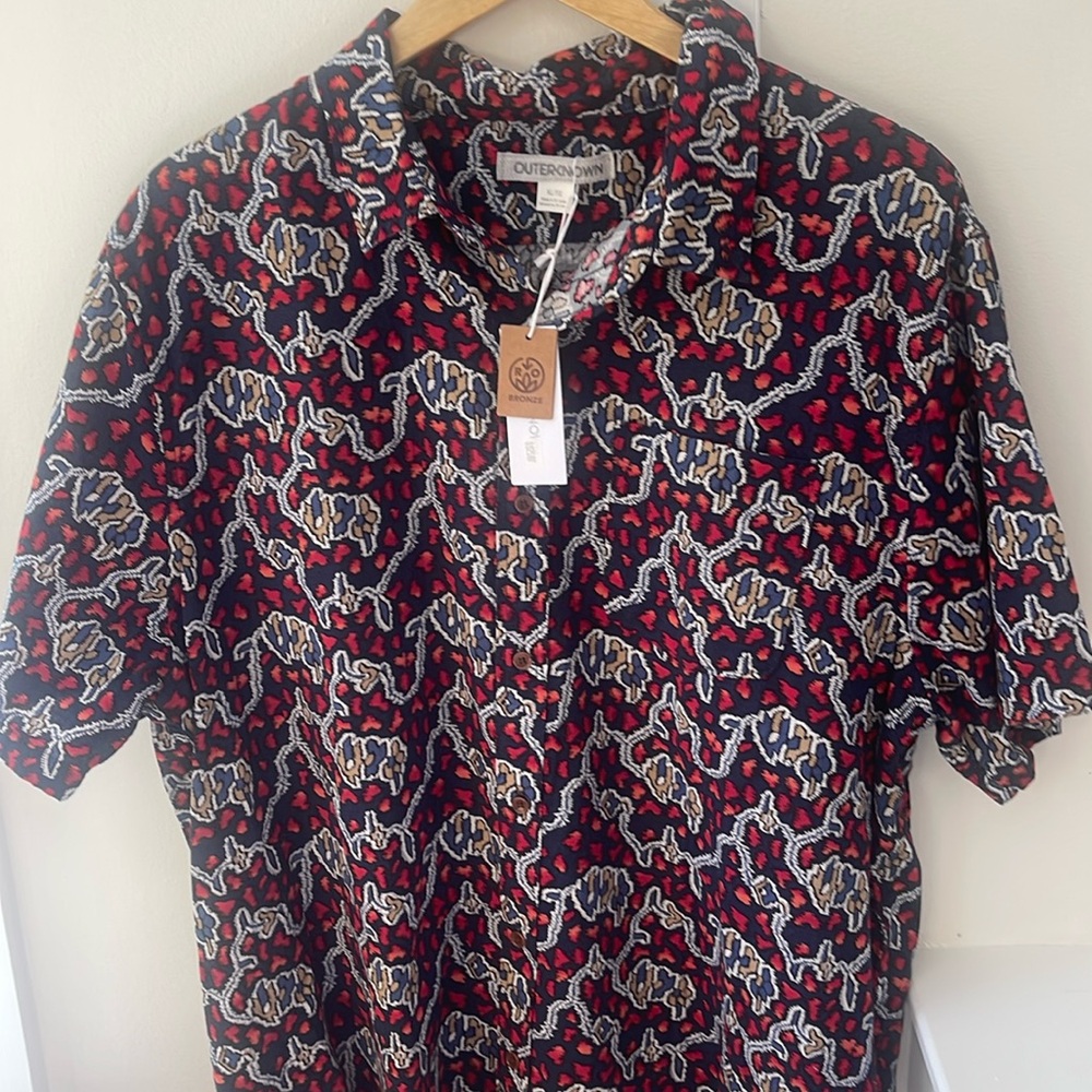 New OUTERKNOWN Studio Short Sleeve Shirt XL - Picture 3 of 6